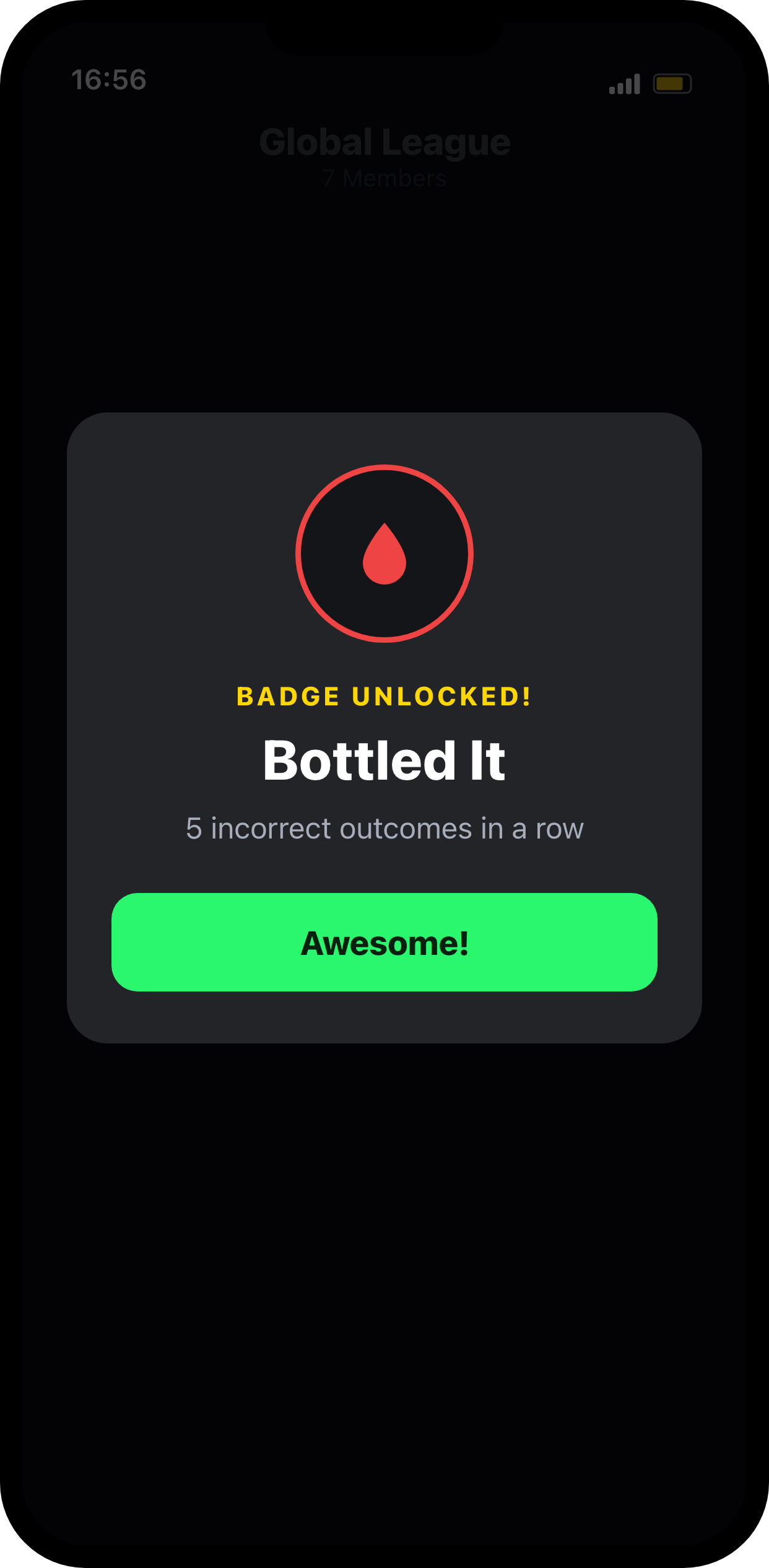 Badge unlocked celebration